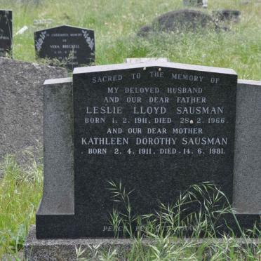 SAUSMAN Leslie Lloyd 1911-1966 &amp; Kathleen Dorothy 1911-1981