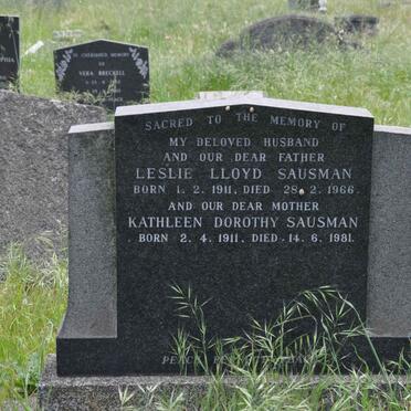 SAUSMAN Leslie Lloyd 1911-1966 &amp; Kathleen Dorothy 1911-1981
