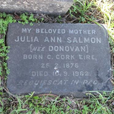 SALMON Julia Ann nee DONOVAN 1876-1962