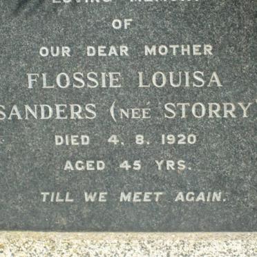 SANDERS Flossie Louisa nee STORRY -1920