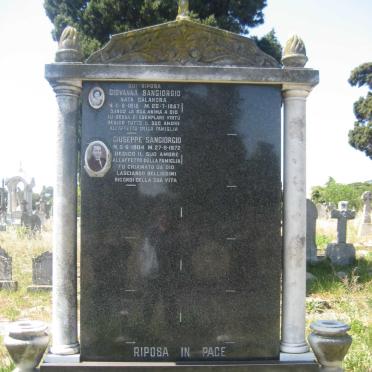 SANGIORGIO Giuseppe 1904-1972 &amp; Giovanna CALANDRA 1915-1957