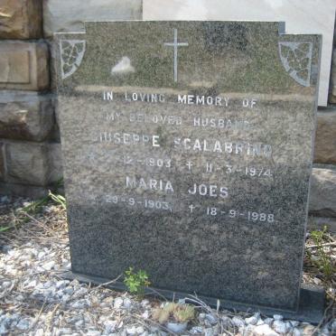 SCALABRINO Giuseppe 1903-1974 &amp; Maria Joes 1903-1988