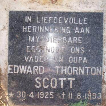 SCOTT Edward Thornton 1925-1993