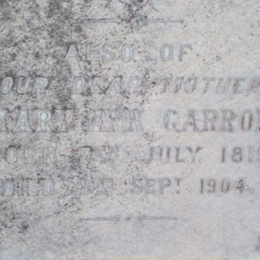 SCOTT Charlotte Agnes 1869-1904 :: GARROD Mary Ann 1819-1904