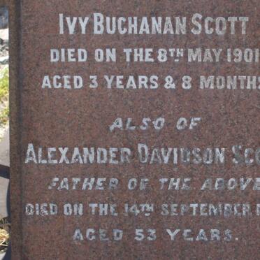 SCOTT Alexander Davidson -1913 :: SCOTT Ivy Buchanan -1901
