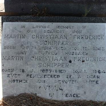 SCHIPPER Martin Christiaan Frederick 1914-1963 :: SCHIPPER Martin Christiaan Frederick 1887-1964