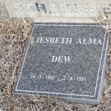 DEW Liesbeth Alma nee SCHARMBERG 1902-1981