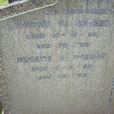 SEEBER Gustav A. -1957 &amp; Helene A. -1958