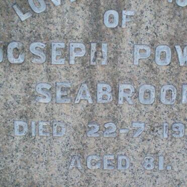 SEABROOK Joseph Powell  -1925 