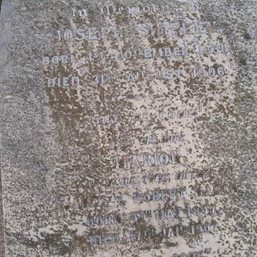 SHIPLEY Joseph 1838-1906 &amp; Marion 1847-1907