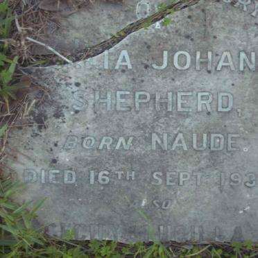 SHEPHERD ? Johanna nee NAUDE -1936 :: ? Cecily Lucilla