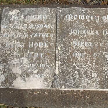 SIEBERT Gert Horn -1957 &amp; Johanna D. 1890-1974