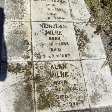 SMORENBURG Court 1898-1974 &amp; Winifred 1888-1972 :: MILNE Alan 1919-1988