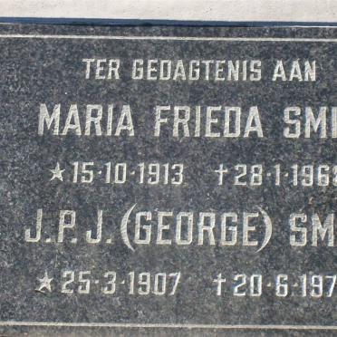 SMIT J.P.J. 1907-1979 &amp; Maria Frieda 1913-1968