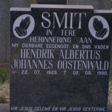 SMIT Hendrik Albertus Johannes Oostenwald 1929-1990