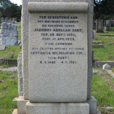 SMIT Jacobus Adriaan 1875-1930 &amp; Gertruida Wilhelmina RUST 1886-1961