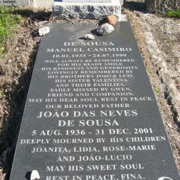 SOUSA Manuel Casimiro, de 1935-1999 :: SOUSA Joao das Neves, de 1936-2001