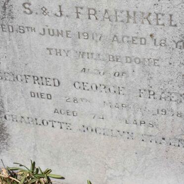 FRAENKEL Siegfried George -1938 :: FRAENKEL Charlotte Jocelyn ?