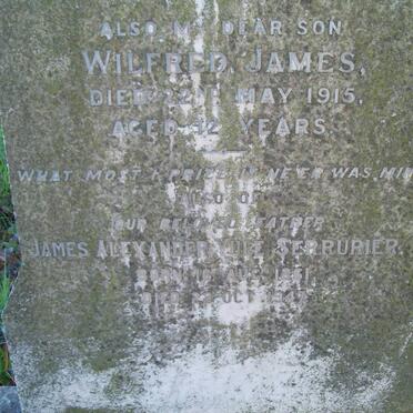 SURRURIER James Alexander 1861-1941 :: SURRURIER Wilfred James -1915