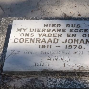 SWART Coenraad Johannes 1911-1978 &amp; Anna 1918-1997