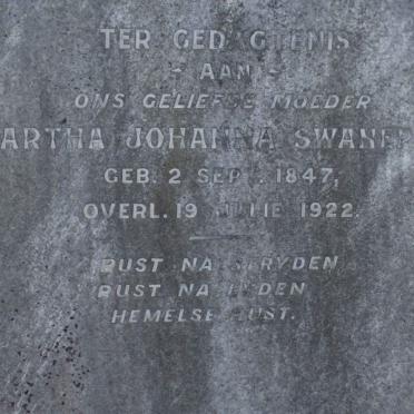 SWANEPOEL Martha Johanna 1847-1922