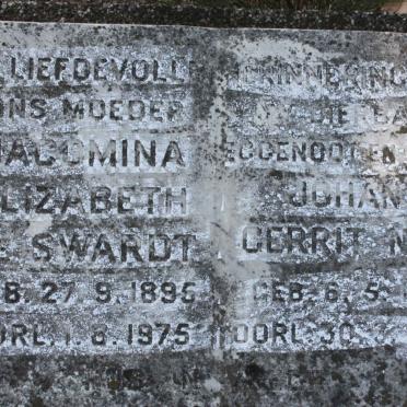 SWART Jacomina Elizabeth, de 1895-1975 :: NEL Johan Gerrit 1919-1976