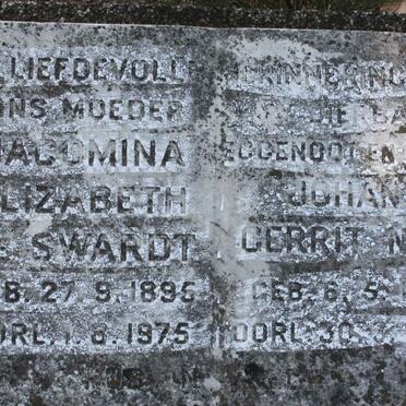 SWART Jacomina Elizabeth, de 1895-1975 :: NEL Johan Gerrit 1919-1976