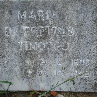 TIMOTEO Maria De Freitas 1900-1985