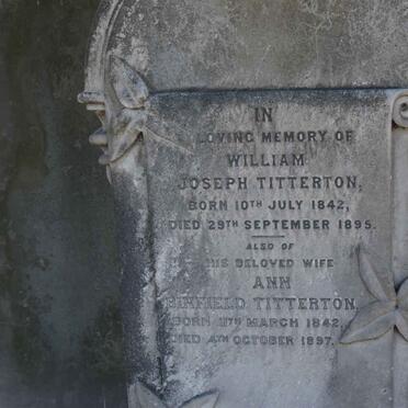 TITTERTON Joseph 1842-1895 &amp; Ann Binfield 1842-1897
