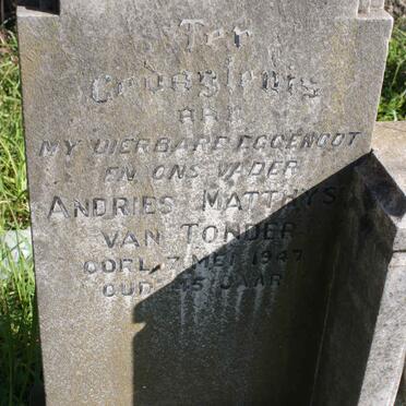 TONDER Andries Matthys, van 1947