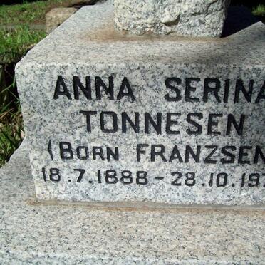 TONNESEN Anna Serina nee FRANZSEN 1888-1970