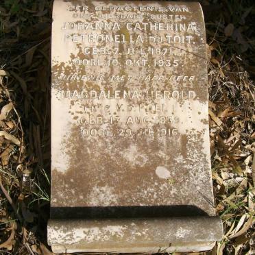 TOIT Johanna Catharina Petronella, du 1871-1945
