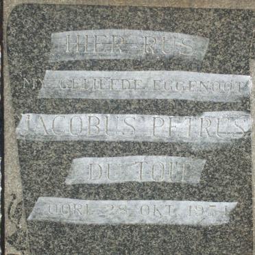 TOIT Jacobus Petrus, du -1954
