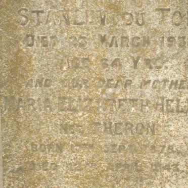 TOIT Stanley, du -1939 &amp; Maria Elizabeth Helena HERON 1878-1943