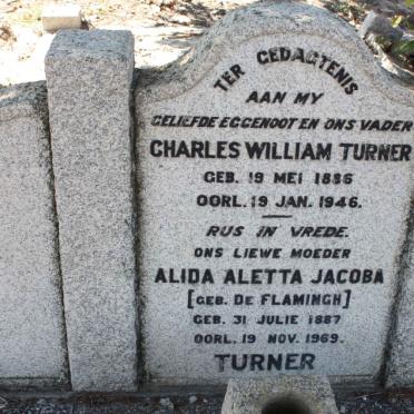 TURNER Charles William 1886-1946 &amp; Alida Aletta Jacoba DE FLAMINGH 1887-1969
