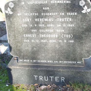 TRUTER Gert Heremias 1910-1965, TRUTER Ernest Theodore 1937-1981
