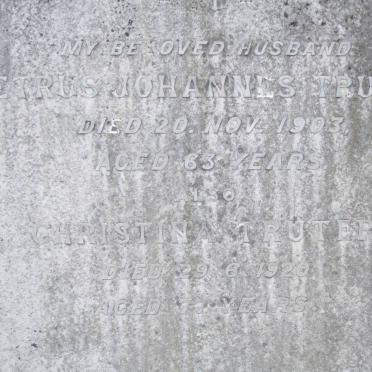 TRUTER Petrus Johannes -1903 &amp; Christina -1920