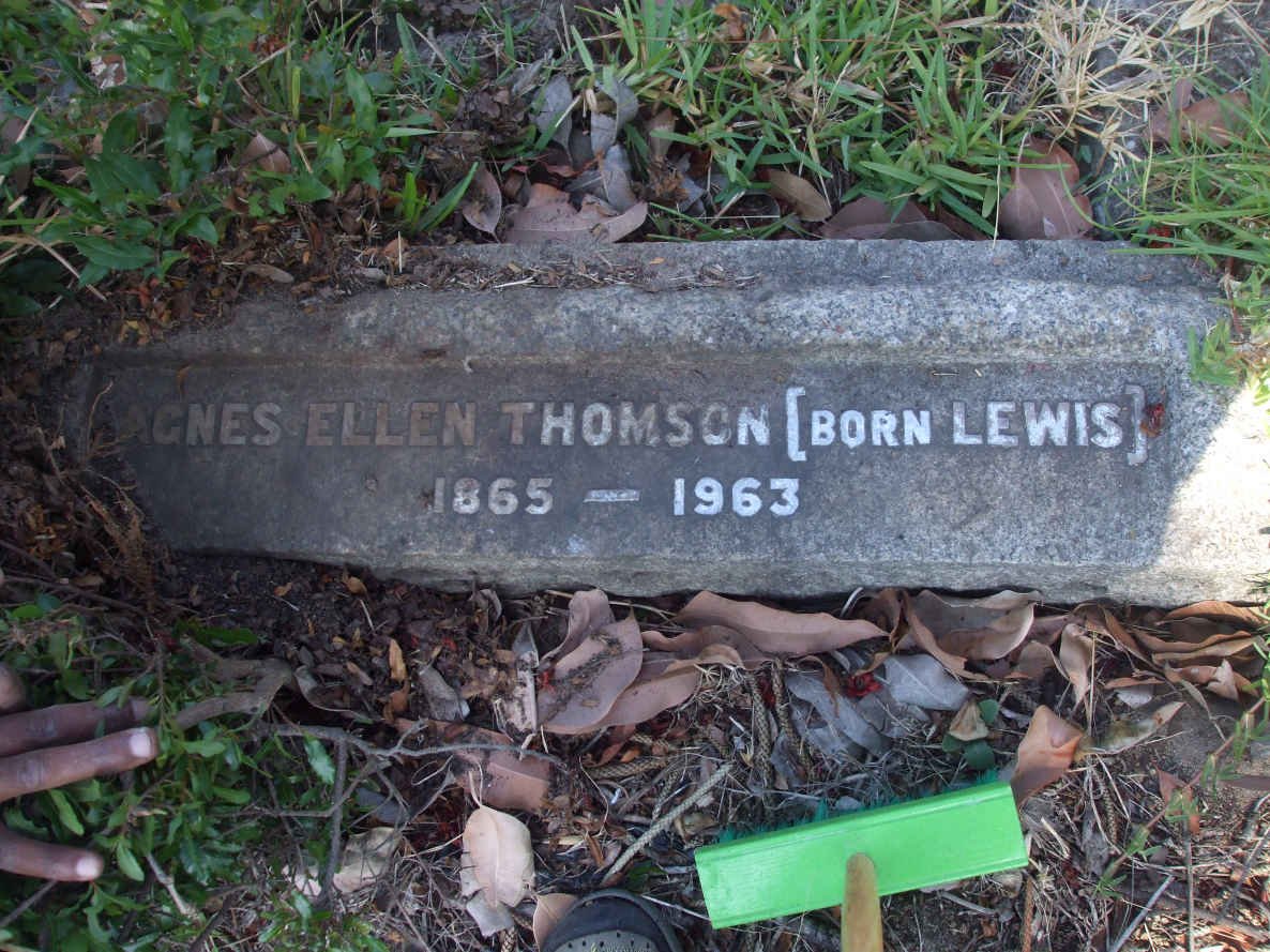 THOMSON Agnes Ellen nee LEWIS 1865-1963