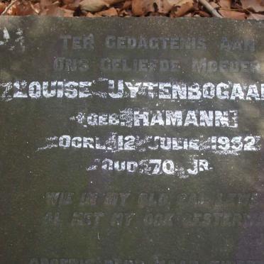 UYTENBOGAARDT Louise nee HAMANN -1952