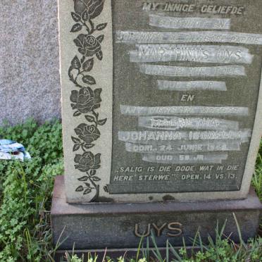 UYS Marthinus -1945 &amp; Magrietha Johanna Isobella -1946 