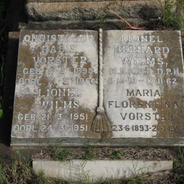 VORSTER Christiaan Rabie 1890-1956 :: VORSTER Maria Florentina 1893-1980