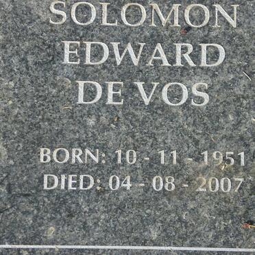 VOS Solomon Edward, de 1951-2007