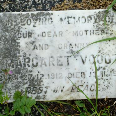 VOOGT Margaret 1912-1976