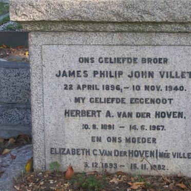 VILLET James Philip John 1896-1940