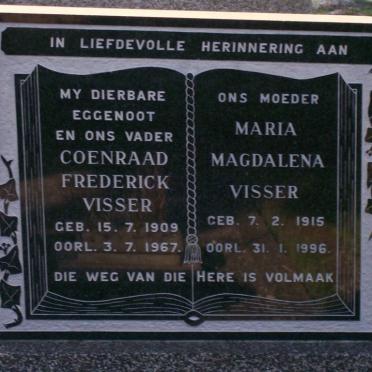 VISSER Coenraad Frederick 1909-1967 &amp; Maria Magdalena 1915-1996