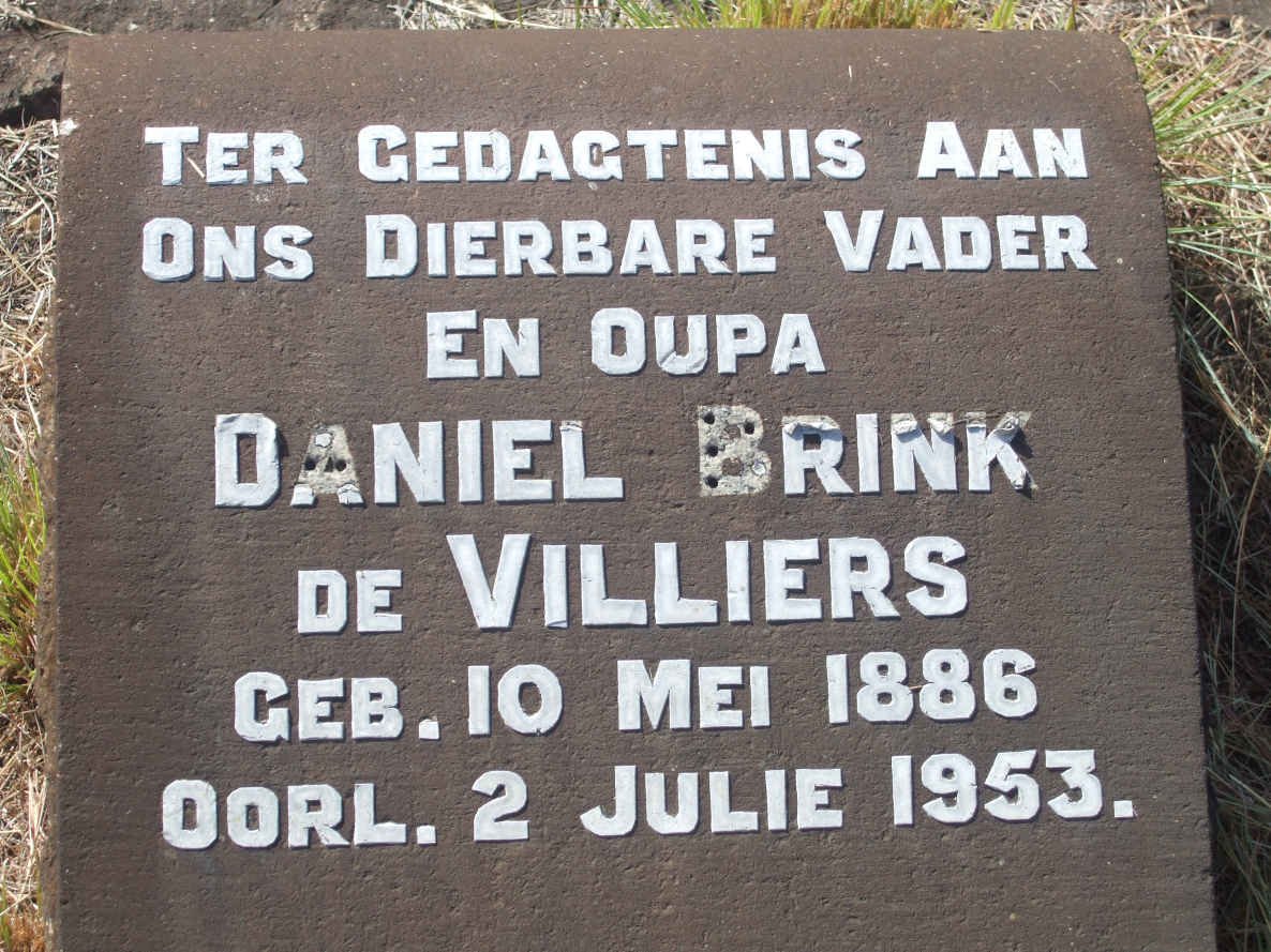 VILLIERS Daniel Brink, de 1886-1953