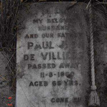 VILLIERS Paul J.D., de -1960
