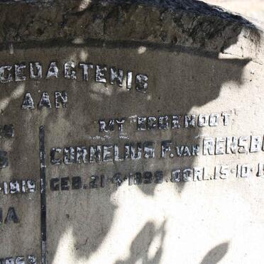 RENSBURG Cornelius F., van 1899-1942