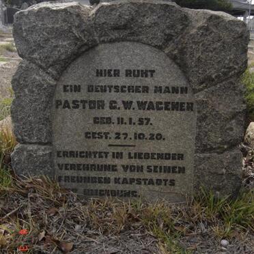 WAGENER G.W. 1857-1920