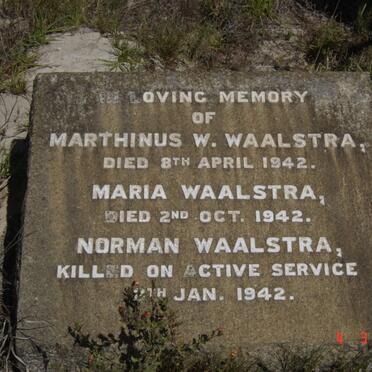 WAALSTRA Marthinus W. -1942 :: WAALSTRA Maria -1942 :: WAALSTRA Norman -1942